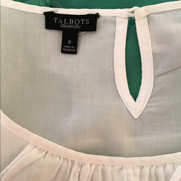 TALBOTS Black Shell with Ruffle Embelishment - Picture 6 of 8